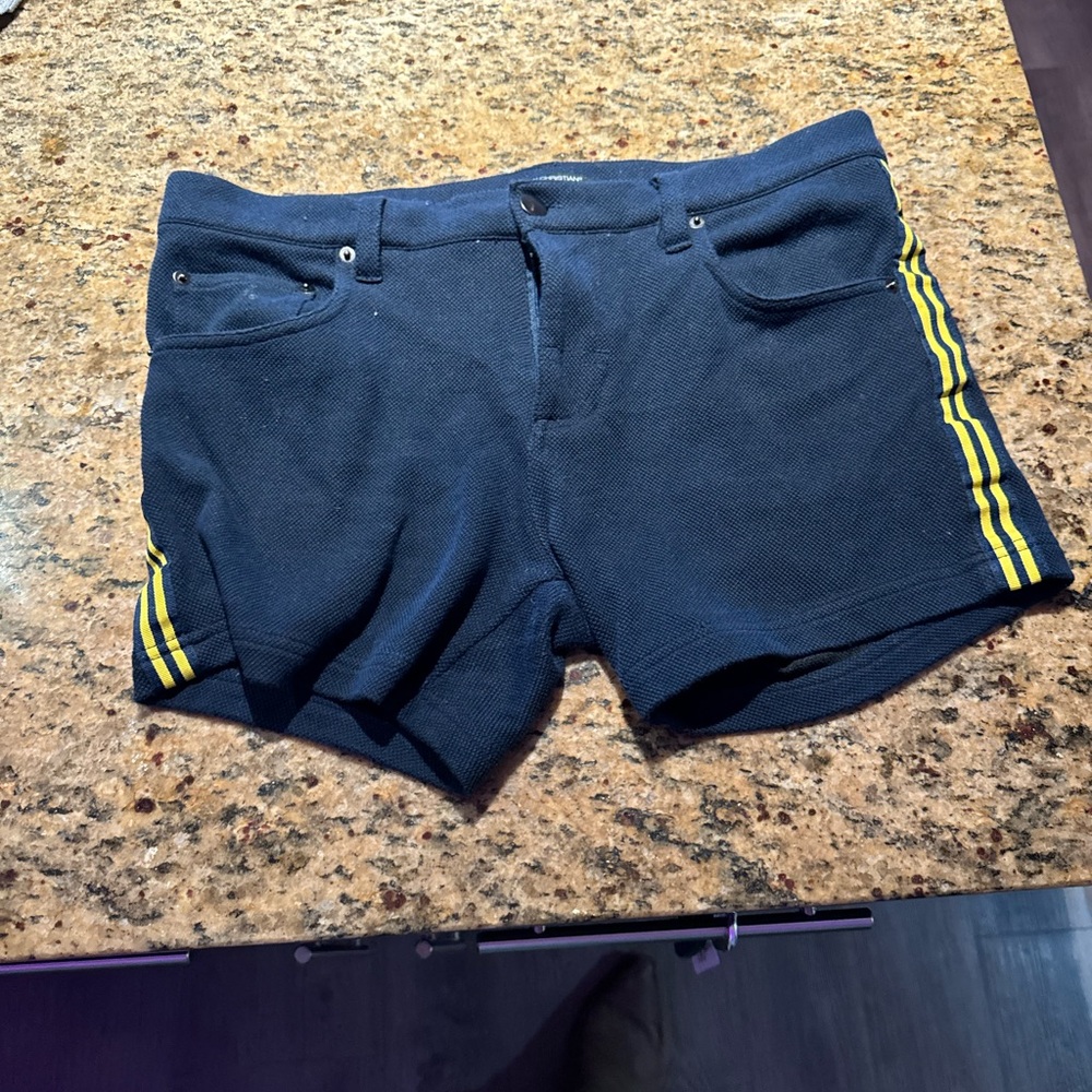 ANDREW CHRISTIAN | Navy Denim Stretch Shorts